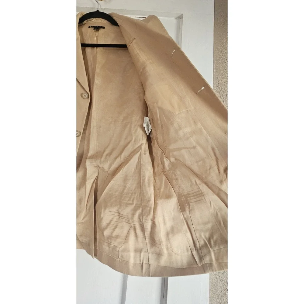 Vtg Sisley 3 Buttoned‎ blazer 48-L dress pants 46-L cotton khaki suit Italy made